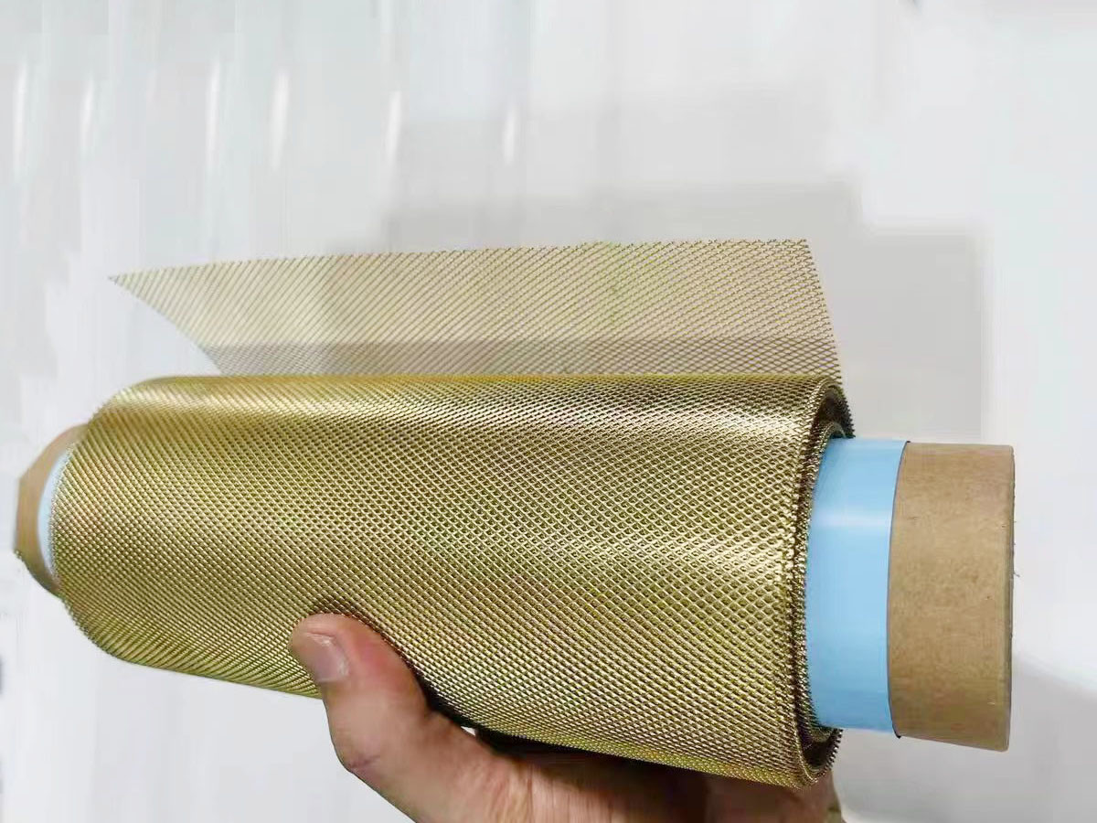 Small Opening Expanded Metal Mesh Brass For Faraday Cage