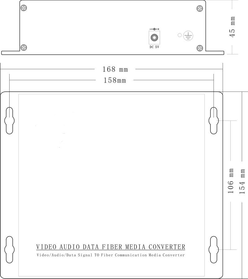 Mic & Line Level Audio To Fiber Dimensions