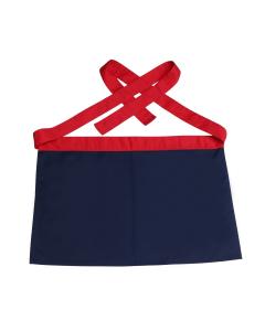 China Twill 2/1 Polyester 65% Cotton 35% Winkle-free Black Half Apron Chef Wear factory