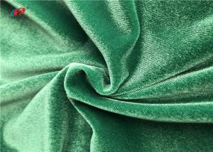 China Shiny Green Warp Knitted Polyester Elastane Fabric For Garment Dress Blanket factory