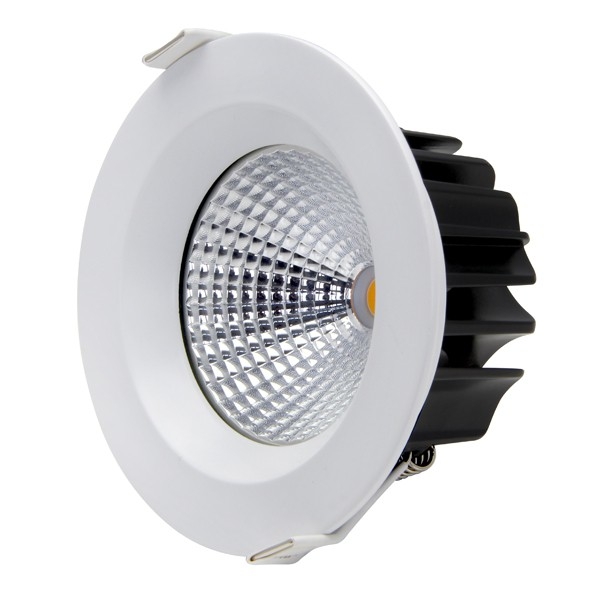 High CRI IP44 Fixed 15W COB LED Downlight 1800LM 0 - 10V Dimmable / Dali Dimmable