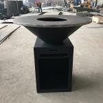 Outdoor Corten Steel BBQ Grill With Cooking Grill
