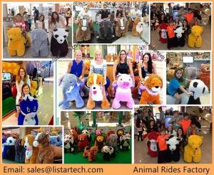 China Wholesale or Retail Motorized Plush Riding Animals at Mall, Gills and Boys Love it! factory
