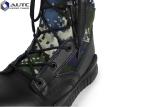 Current Comfortable Black Military Boots Camouflage Design Durable Sole