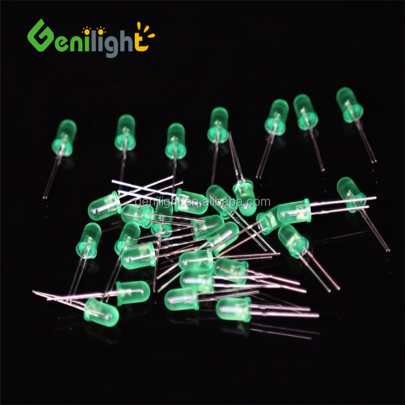 3mm LED Light Bulb Emitting Diode Green for Stable and Consistent Performance