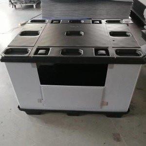 China Logistic Plastic Pallet Box 300kg Capacity Collapsible Moving Boxes Durable factory