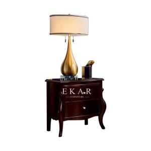 China Antique Wooden Bedside Table Nightstand With Drawer factory