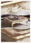 Wholesale High Gloss Finished Italian Classic Wooden Carving Tea Table
