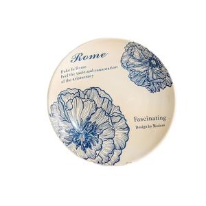 China Custom Ceramic Hotel Dinnerware Set With Flower Design Stoneware Dessert Plates factory