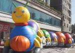 Outside 18m Long Funny Caterpillar Inflatable Tunnels Double N Quadruple