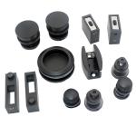 Round Tray Shape Black Sliding Shower Door Kit for 8-12mm Safe Glass Hardware