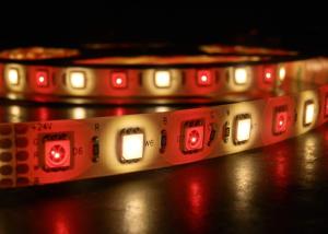 China Indoor Decoration Led Rgb Strip Lights , 120 SMD Multi Color Led Strip factory