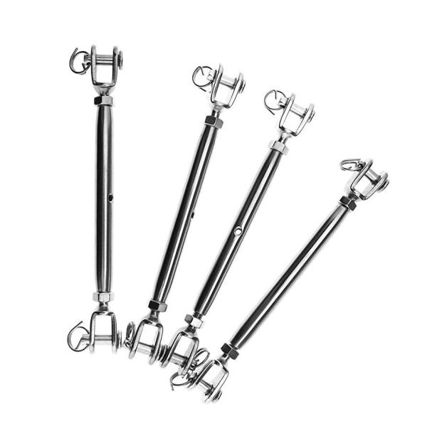 Stainless Steel Jaw Jaw Turnbuckle Eye Hook Turnbuckle Heavy Duty and Polished