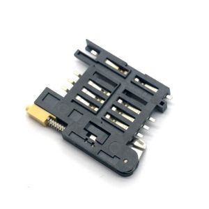 2.54Mm Pitch Chip Sim Card Holder Connector With Ejector 8 Circuits