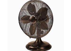 China Retro Electric Fan Decorative Air Circulator Oil Rubbed Bronze Finish VDE Plug factory
