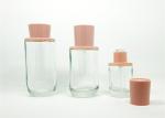 Round Shape Glass Pump Bottles , Transparent Small Lotion Containers