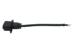 Black 6 Pins 130mm Overmolded Cable Assemblies