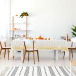 Luxury Design PVC Plastic Tablecloth 137x274cm For Restaurant