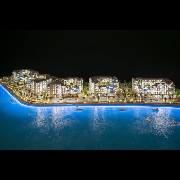 HandCraft Scale 3D Print Architectural Model Doha Les Vagues RéSidence 1/250