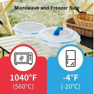 3500ml Striped High Borosilicate Glass Mixing Bowl with PP Lid