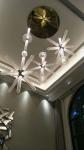 Custom Large LED Chandelier Lamp Vintage Style Iron Metal Pendants Glass