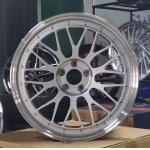 Lightweight Strongest 2 piece brushed slivery luxury forged wheel rim factory