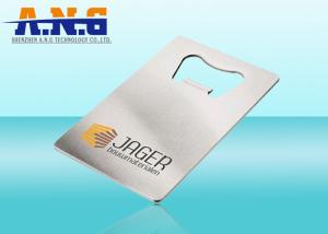 China Multifunctional Custom Printed Cards Metal Card Bottle Opener for Beer factory