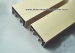 Anodised Gold Aluminum Extrusion Sliding Door Track / Channel