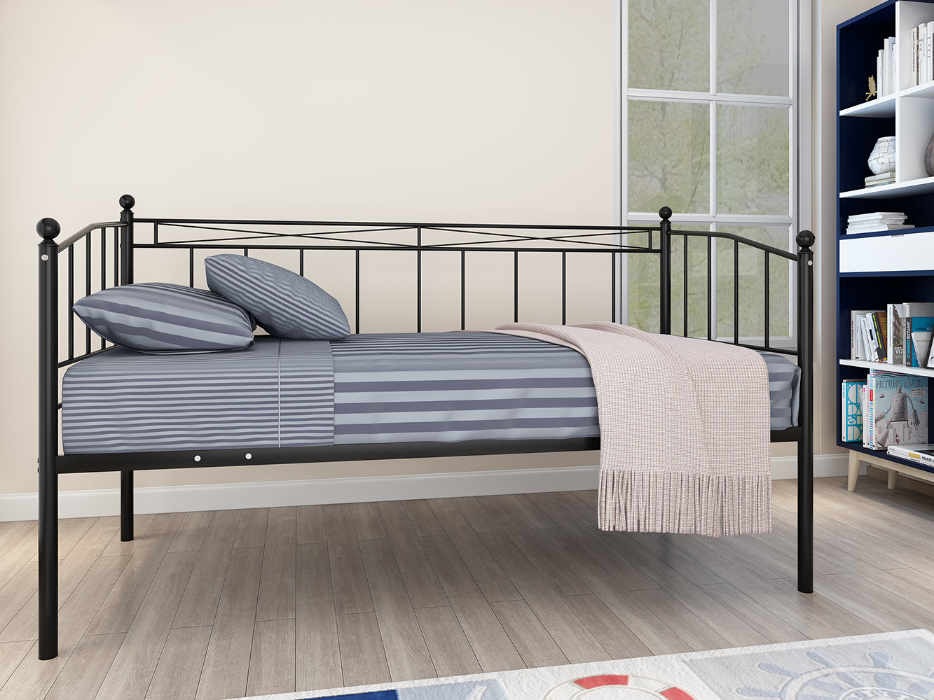 OEM Elegant Metal Daybed Frame High Load Carrying Strength For Daybed