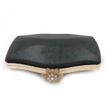 Beautiful diamond leaf locks decorative purse box clasp iron metal frame with