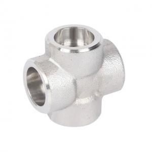 China ASME B16.11 Socket Weld Cross Stainless Steel 3/4 Inch Four Way Pipe Fittings on sale