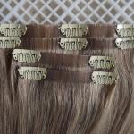 Invisible Seamless Clip In Hair Extensions Remy Human Hair Could Be Flat Ironed