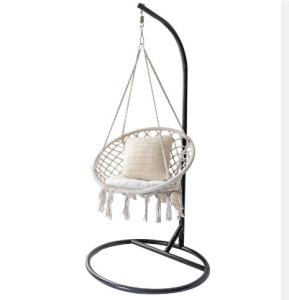 China Stain Resistant Hammock Swing Chair Machine Washable Hammock Chair With Tassels factory
