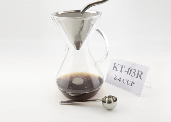 4 Cup Pour Over Coffee Dripper , Reusable Coffee Filter Cone For Carafes