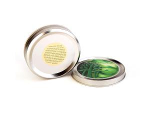 China Wax Metal Tin Container 2 Pieces Box Round And Painted CYMK Color On Top factory