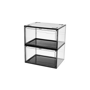China Magnetic Plastic Acrylic Sneaker Display Case Stackable Transparent on sale