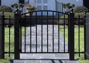 China Stainless Steel Wrought Iron Metal Fence Gate For House factory