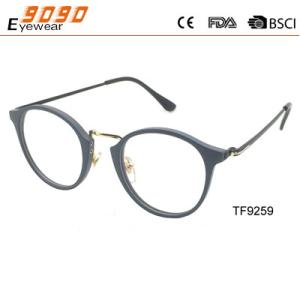 China Round TR90 Optics Frames with mental temples, fashionable design, suitable for women and women factory