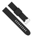 Stylish Black Silicon Rubber Watch Band Mens Adjustable Watch Strap 20mm