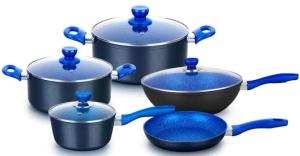 China Forged aluminum non stick cookware set with flavour stone coating factory