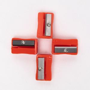 China 11.4mm Plastic Red Pencil Sharpener Single Hole factory