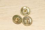 Hollow Out Star Gold Buttons For Coat 18mm WIdth Multicolored