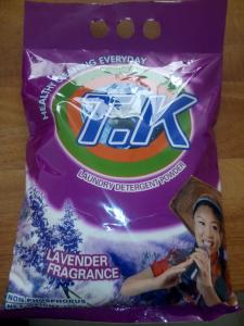 China Active matter 13% lavender fragrance T.K branded laundry detergent/1 kg detergent powder with lavendar smell on sale