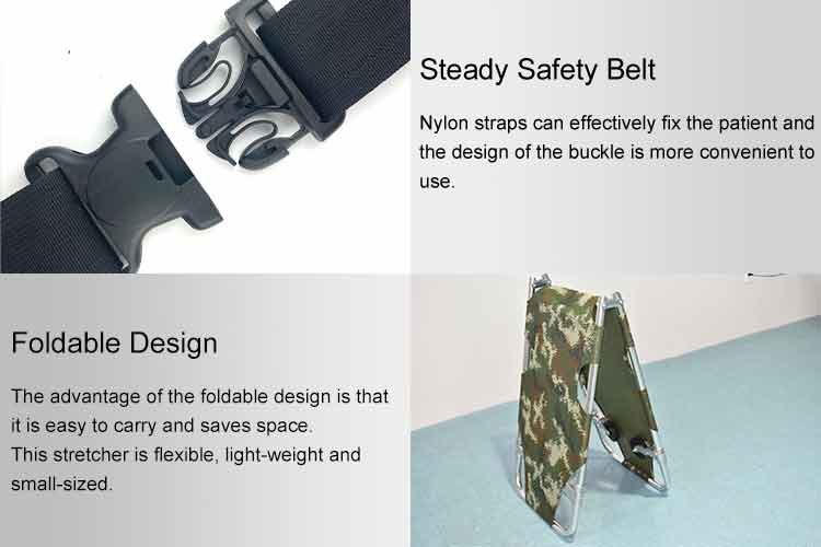 Class I Folding Medical Stretcher Easy Carried With High Strength