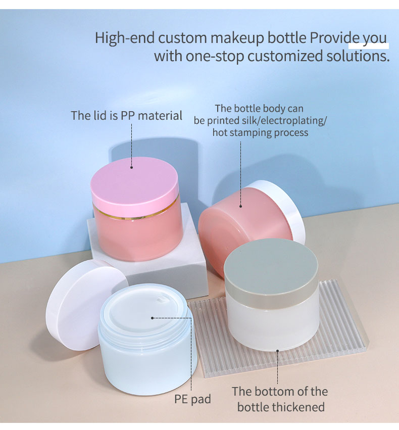 Double Wall PP 100g 3.38oz Cosmetic Jars for Body Butter Jars Cream Material Face Mask Hair Oil Packaging Containers
