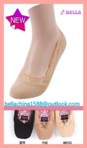 China Cushioned Lace Shoe Liner foot liner socks cotton liner loafer socks factory