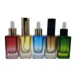 5ml 10ml 15ml 20ml 30ml 50ml 100ml Gradient Color Square Glass Essential Oil