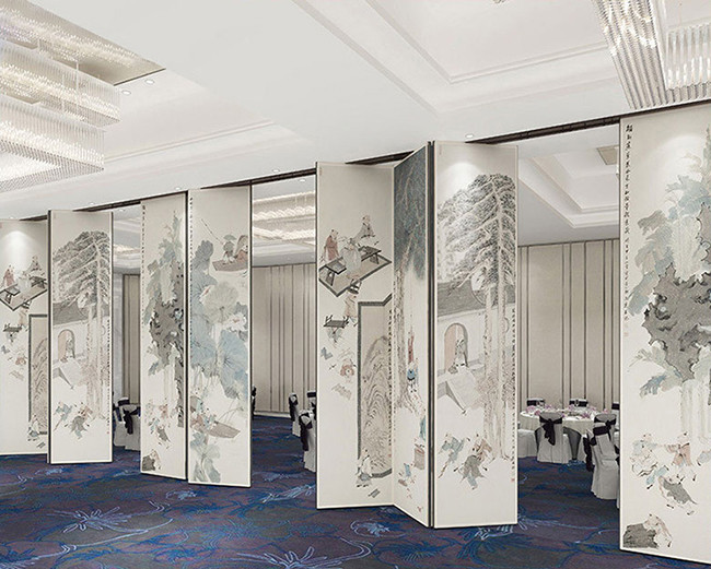 Double Roller 80mm Thickness Modular Partition Wall For Hotel Hall