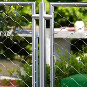 China SS316 Inox Wire Cable Netting Flexible Stainless Steel Ferrule Rope Mesh factory