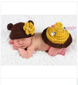 China brown Small raccoon Photography Prop Crochet Hats Animal Hat Cap animal costume set factory
